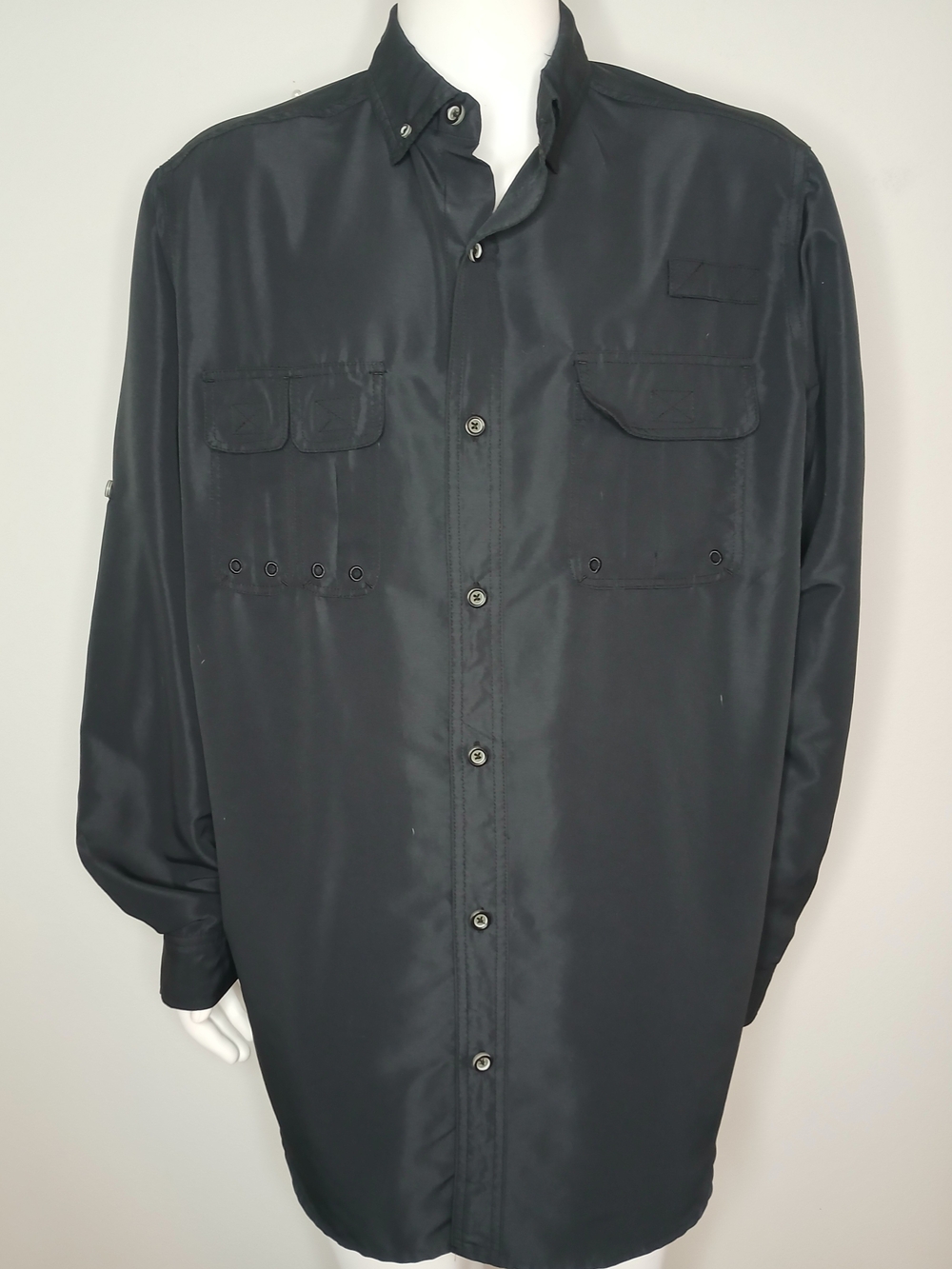 Men's Black Utility Outdoor Field Shirt Jacket